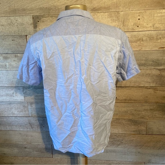 🛍️3/$30 Rue Saint-Patrick men’s blue button up shirt-sleeved shirt size  x-large - Picture 4 of 8